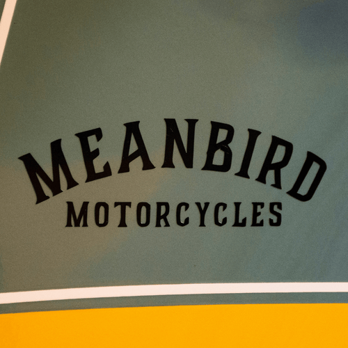 Mean Bird Motorcycles Black Cut Vinyl Sticker